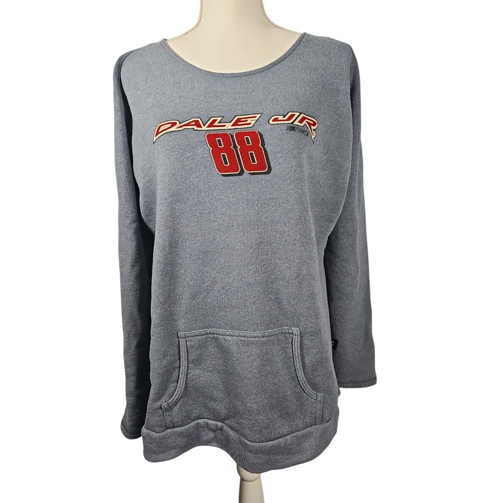Chase Authentics Hoodie Dale Earnhardt Jr 88 NASCAR Blue Gray Womens 2XL